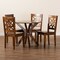 Baxton Studio Miela Modern and Contemporary Walnut Brown Finished Wood 5-Piece Dining Set 179-11388-10891-Zoro - alternate 7